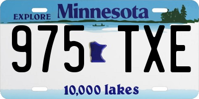 MN license plate 975TXE