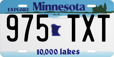 MN license plate 975TXT
