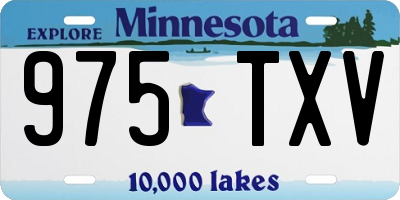 MN license plate 975TXV
