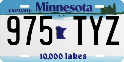 MN license plate 975TYZ