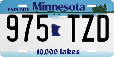 MN license plate 975TZD