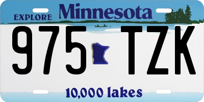 MN license plate 975TZK