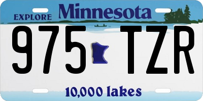 MN license plate 975TZR