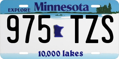 MN license plate 975TZS