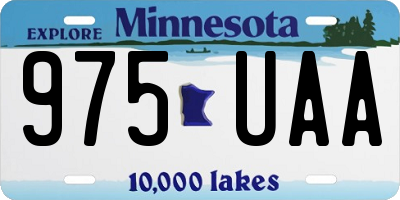 MN license plate 975UAA