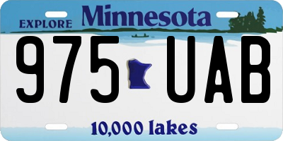MN license plate 975UAB