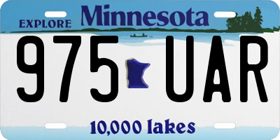 MN license plate 975UAR