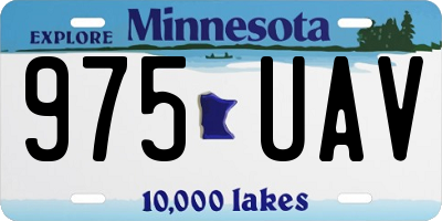 MN license plate 975UAV