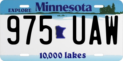 MN license plate 975UAW