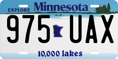MN license plate 975UAX