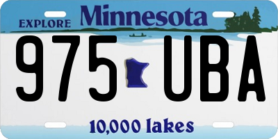 MN license plate 975UBA