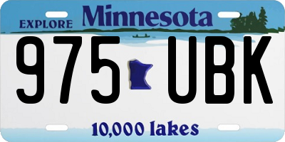 MN license plate 975UBK