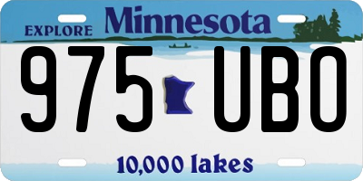MN license plate 975UBO