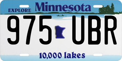 MN license plate 975UBR