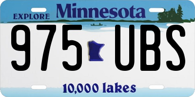 MN license plate 975UBS