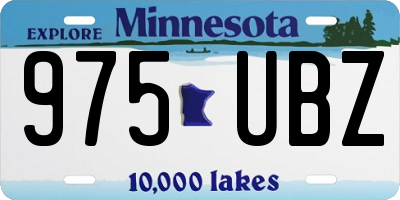 MN license plate 975UBZ