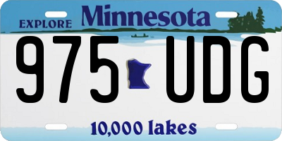 MN license plate 975UDG