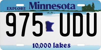 MN license plate 975UDU