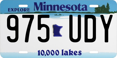 MN license plate 975UDY