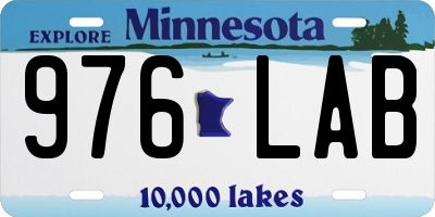 MN license plate 976LAB