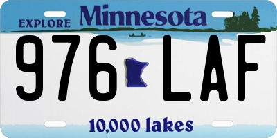 MN license plate 976LAF