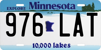 MN license plate 976LAT