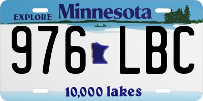 MN license plate 976LBC