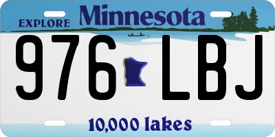 MN license plate 976LBJ