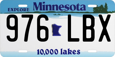 MN license plate 976LBX