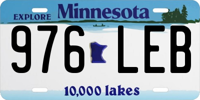 MN license plate 976LEB