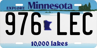 MN license plate 976LEC