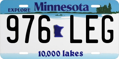 MN license plate 976LEG