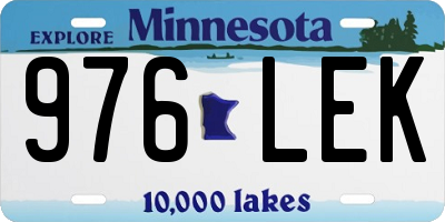 MN license plate 976LEK