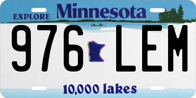 MN license plate 976LEM