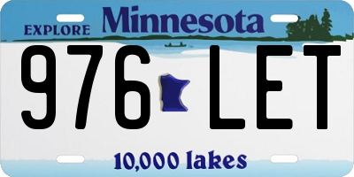 MN license plate 976LET