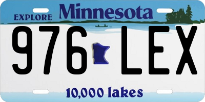 MN license plate 976LEX