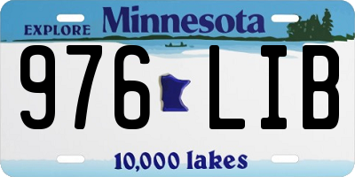 MN license plate 976LIB