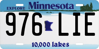 MN license plate 976LIE