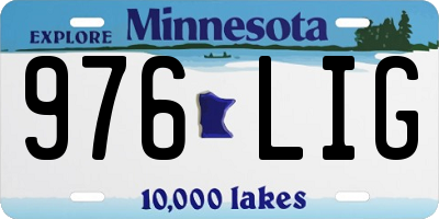 MN license plate 976LIG