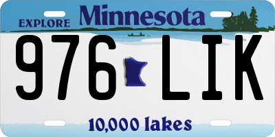 MN license plate 976LIK