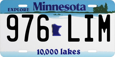 MN license plate 976LIM