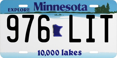 MN license plate 976LIT