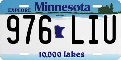 MN license plate 976LIU