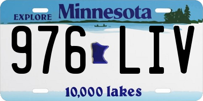 MN license plate 976LIV