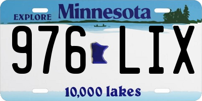 MN license plate 976LIX