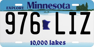 MN license plate 976LIZ