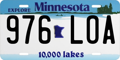 MN license plate 976LOA