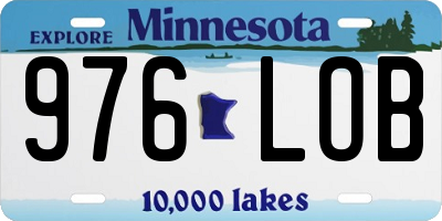 MN license plate 976LOB