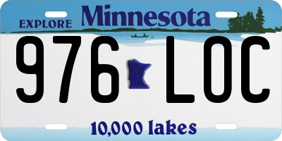 MN license plate 976LOC