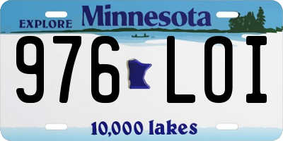 MN license plate 976LOI